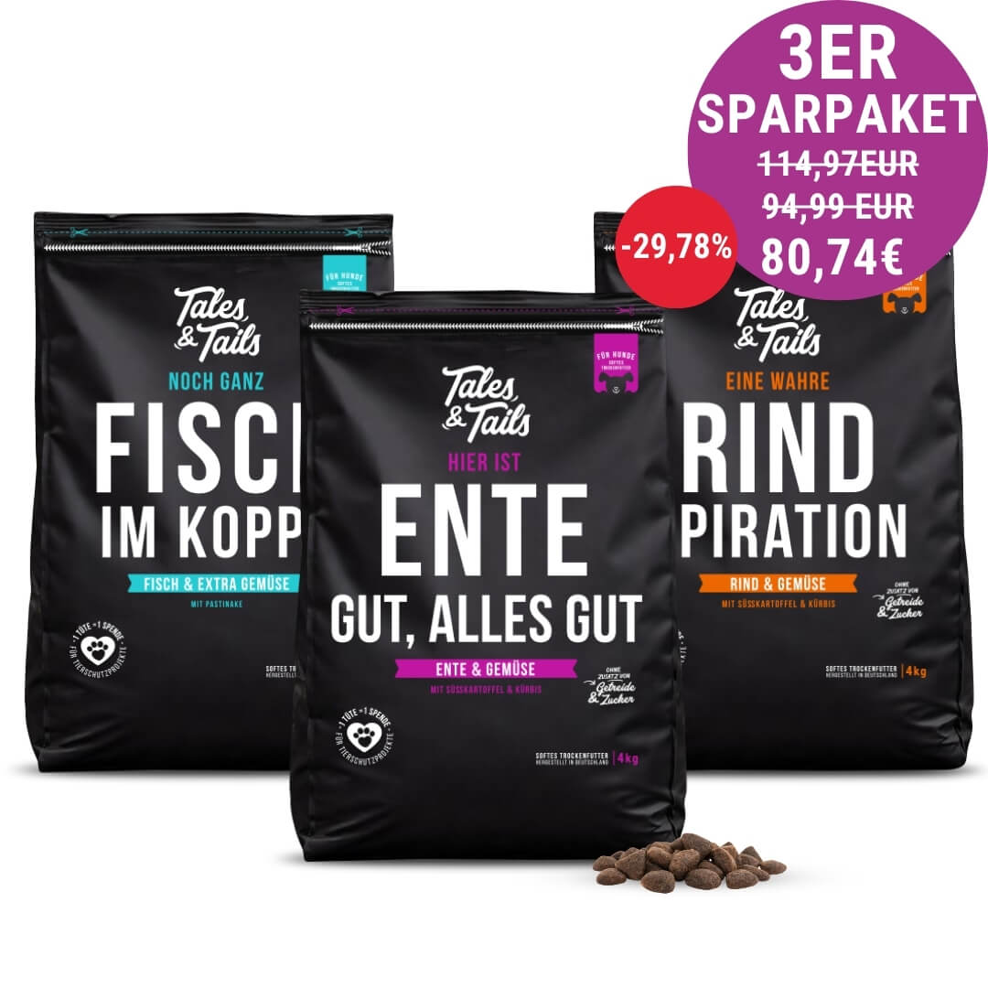 Dreier Paket Trockenfutter 4kg