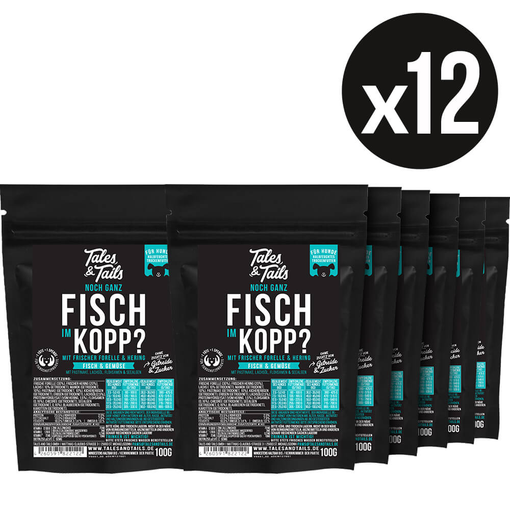 Probenpaket Trockenfutter mit Fisch für Hunde