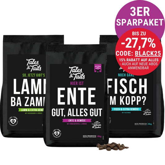 Dreier Paket Trockenfutter 4kg