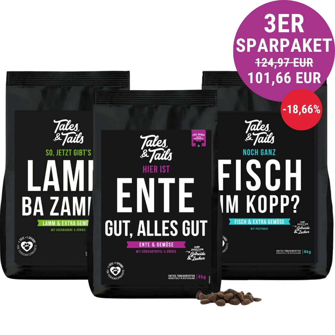 Dreier Paket Trockenfutter 4kg