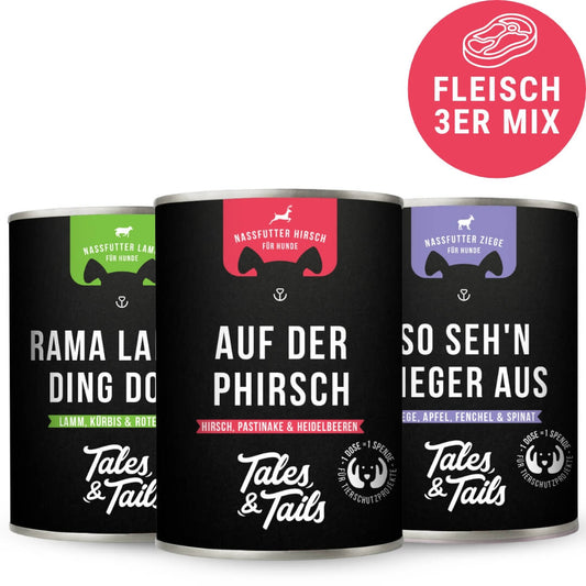 3er Mixpaket Nassfutter Fleisch