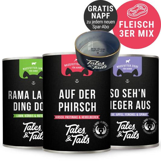 3er Mixpaket Nassfutter Fleisch