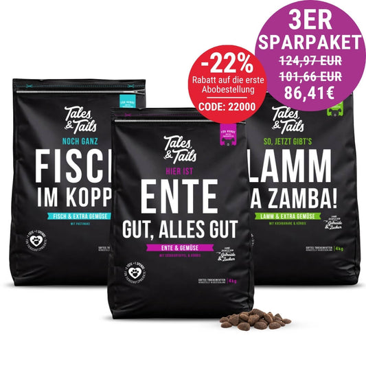 Dreier Paket Trockenfutter 4kg