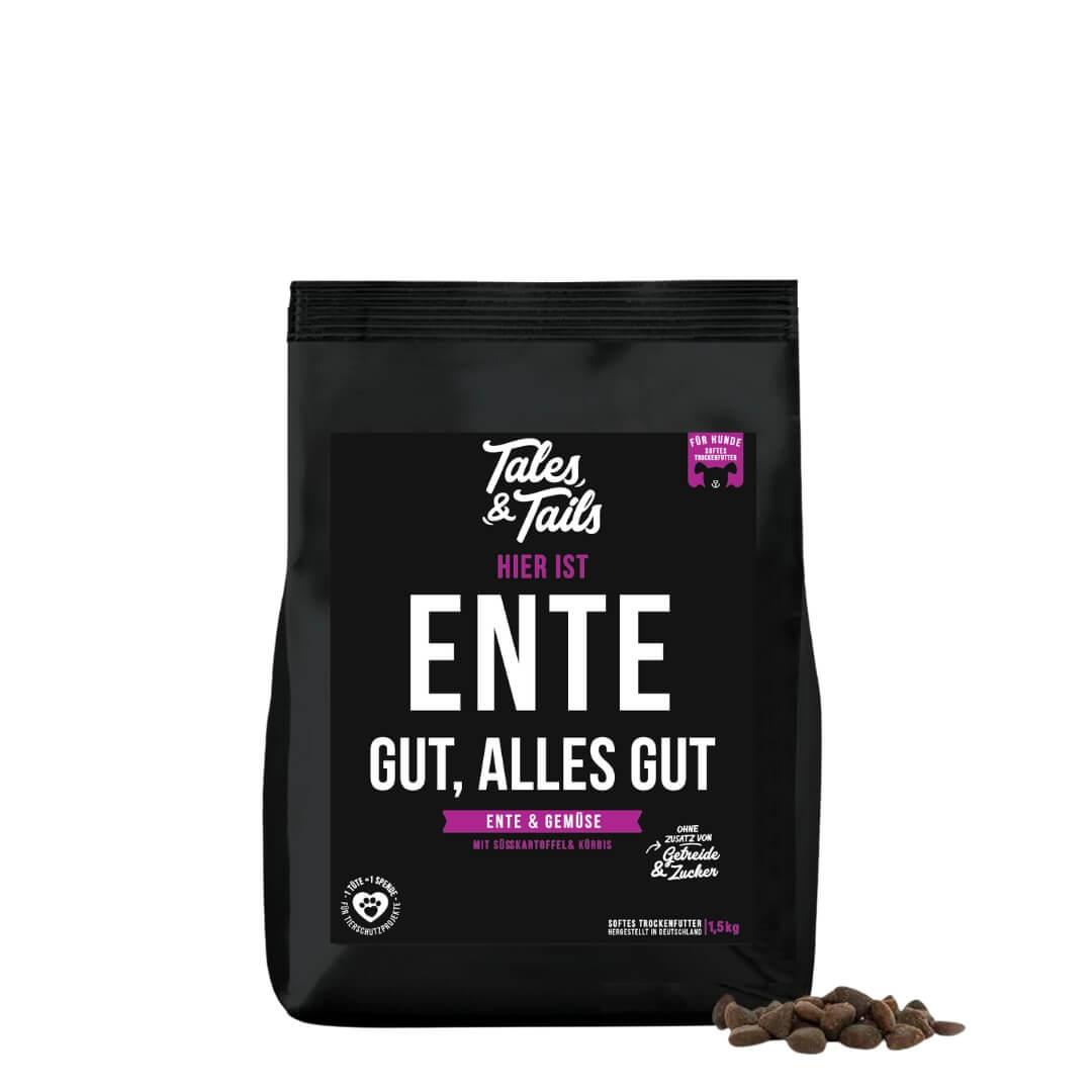Tales & Tails Softtrockenfutter Ente gut, alles gut, Trockenfutter für: Hunde