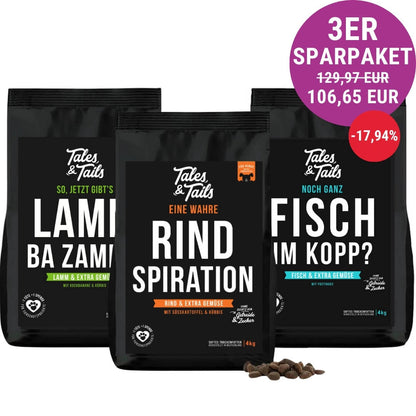 Dreier Paket Trockenfutter 4kg