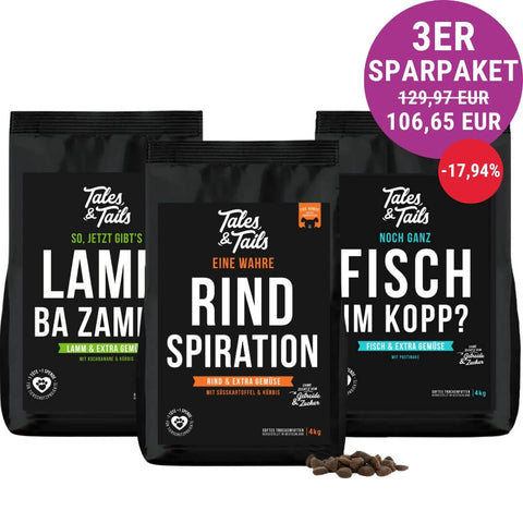 Dreier Paket Trockenfutter 4kg