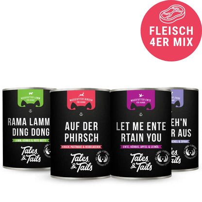 4er Mixpaket Nassfutter Fleisch