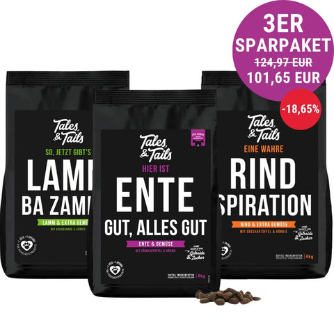 Dreier Paket Trockenfutter 4kg