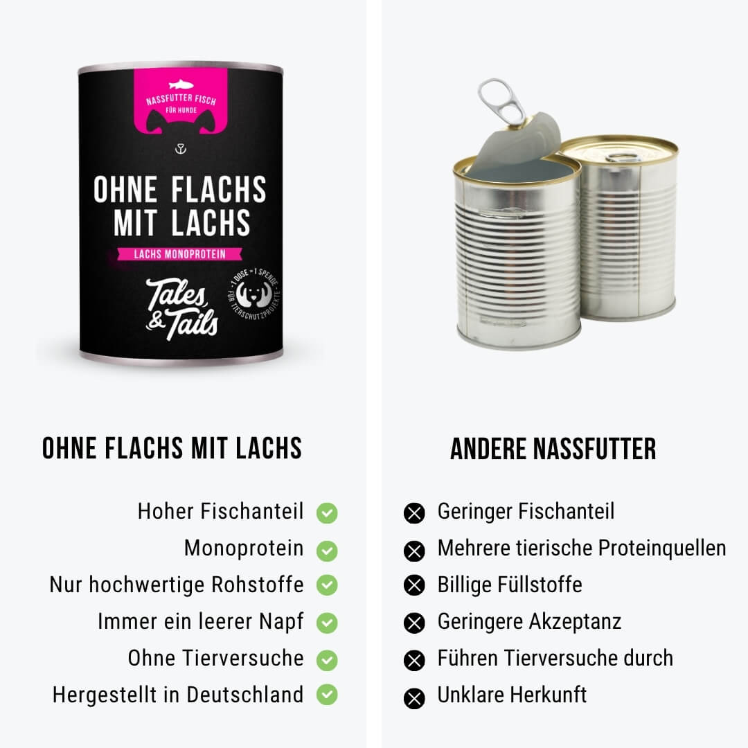Ohne Flachs mit Lachs